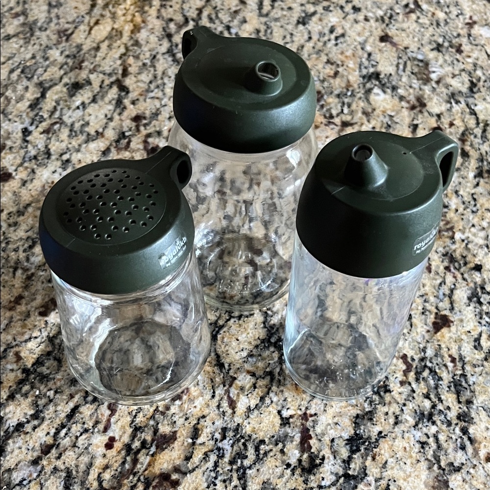 Royalvkb Green Lid Specialty Spice Jar Set
